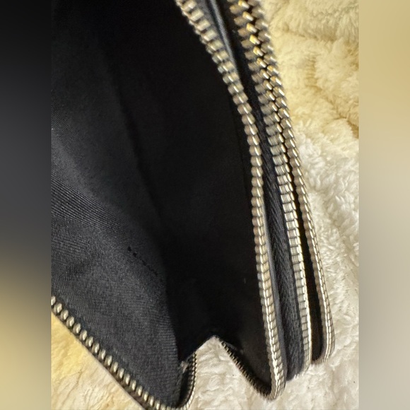 EUC COACH DOUBLE ZIP CANVAS WRISTLET IN BLACK AND GRAY - Picture 4 of 11